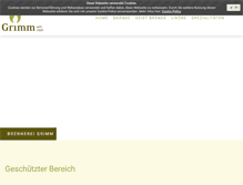 Tablet Screenshot of brennerei-grimm.de